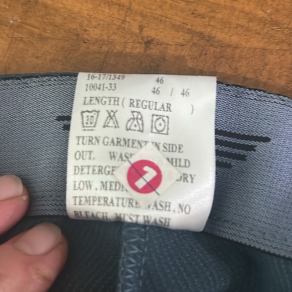 Tuff Rider Front Zip Knee Patches Low Rise Ribbed Breeches Blue Pants SZ 32 NEW - Picture 14 of 14